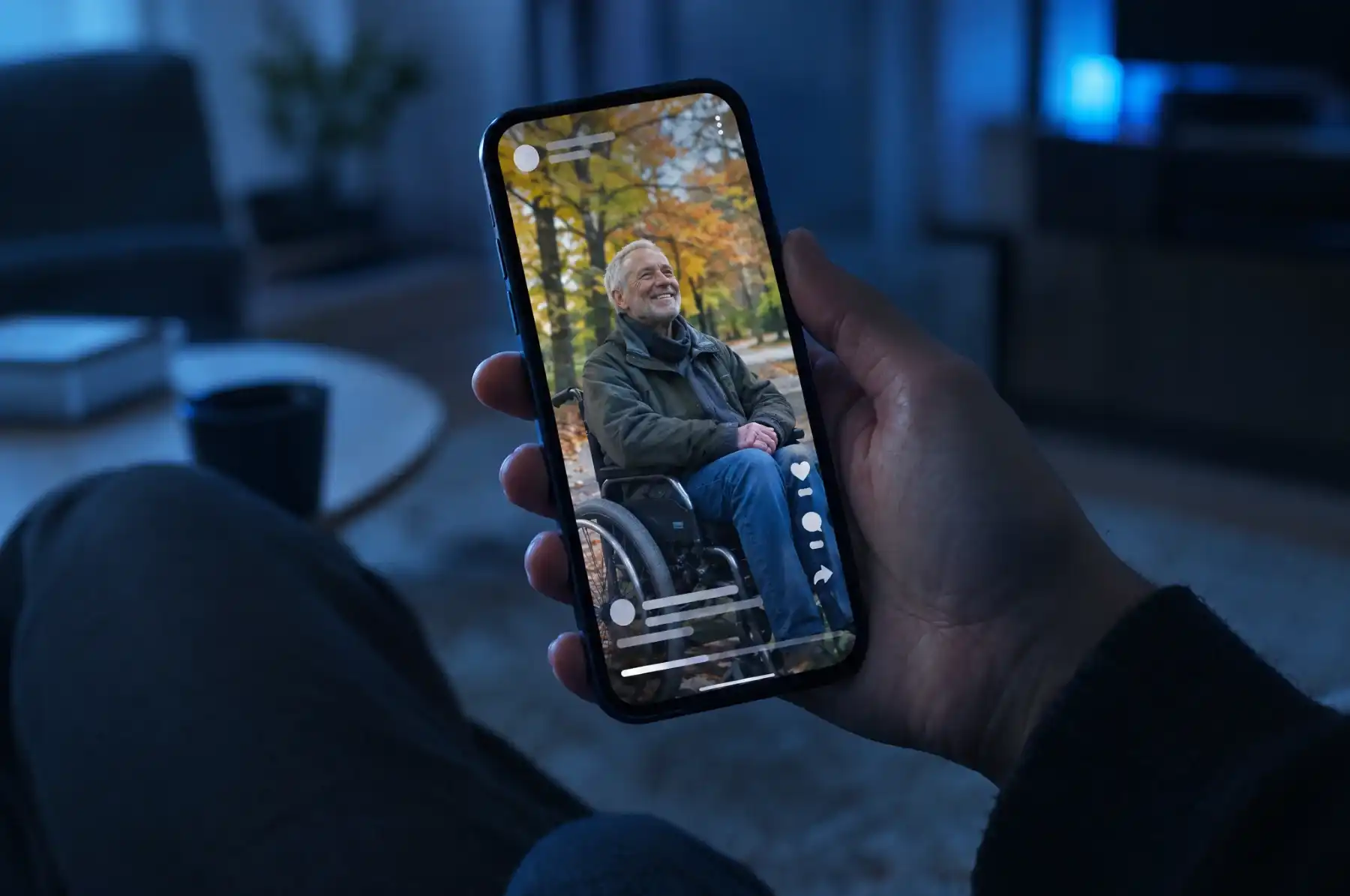 Reklama sklepu medycznego wyświetlana na telefonie